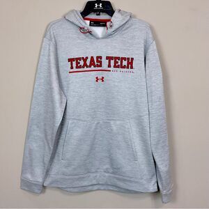 UA Texas Tech Sideline Hoodie Grey Armour Fleece Hooded Sweatshirt Sz Lg New